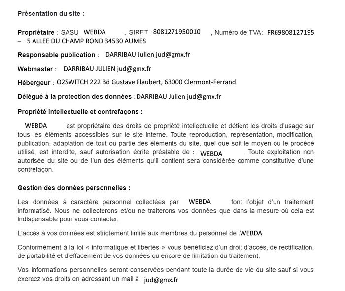 Mentions légales